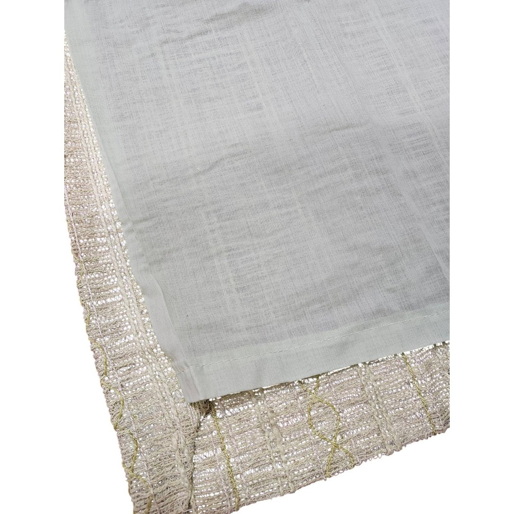 Vintage 50s 60s Open Weave Pinch Pleat Lined Curtain Panels 4pc Set Green 23x81 - Picture 9 of 10